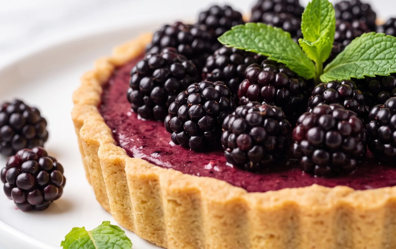 No-Bake Blackberry Tart