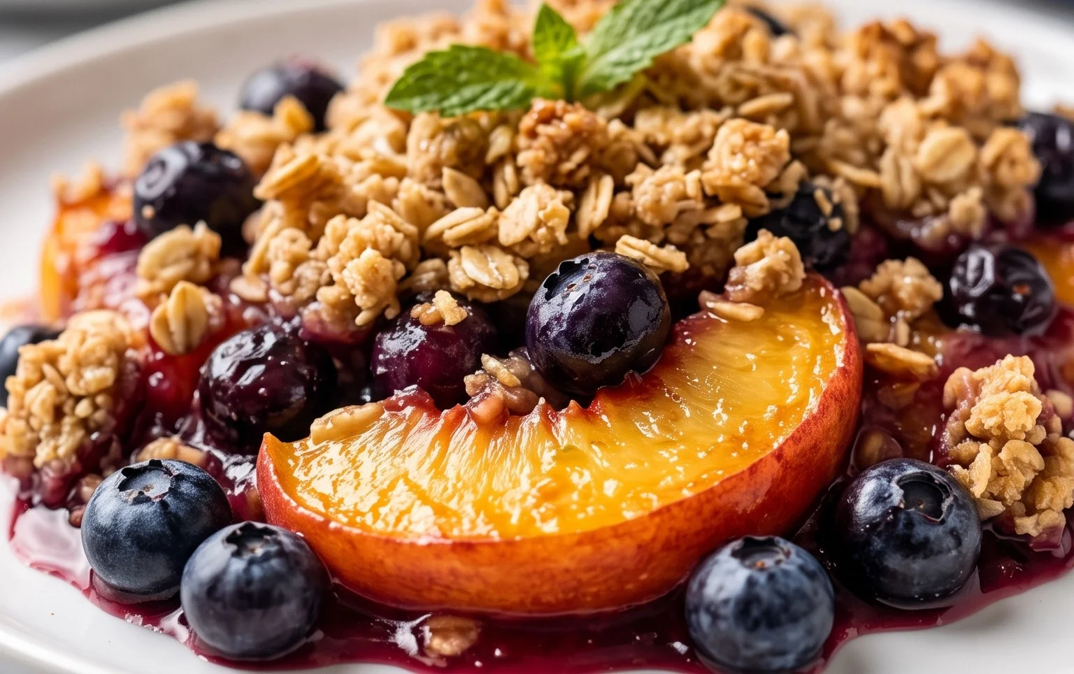 Blueberry Peach Crisp