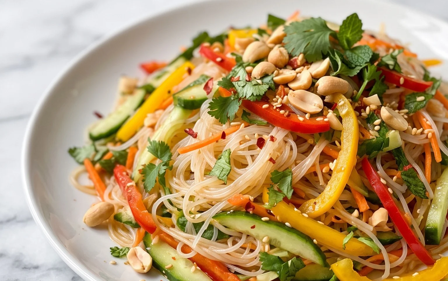 Glasnudelsalat: Leichter, frischer & asiatischer Genuss